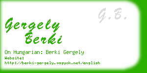gergely berki business card